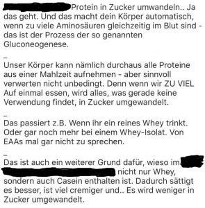 Verwirrende Werbetexte zu Gluconeogenese und Protein