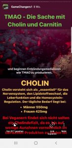 Cholin Mangelware bei Veganismus