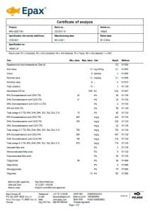 HBN Omega 3 Zertifikat